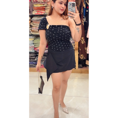 POLKA TOP WITH METALLIC