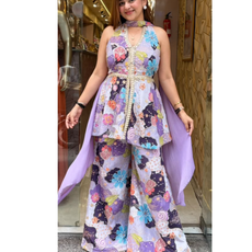 LILY-PRINTED SUIT