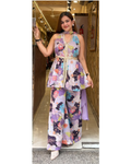 LILY-PRINTED SUIT