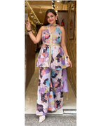 LILY-PRINTED SUIT