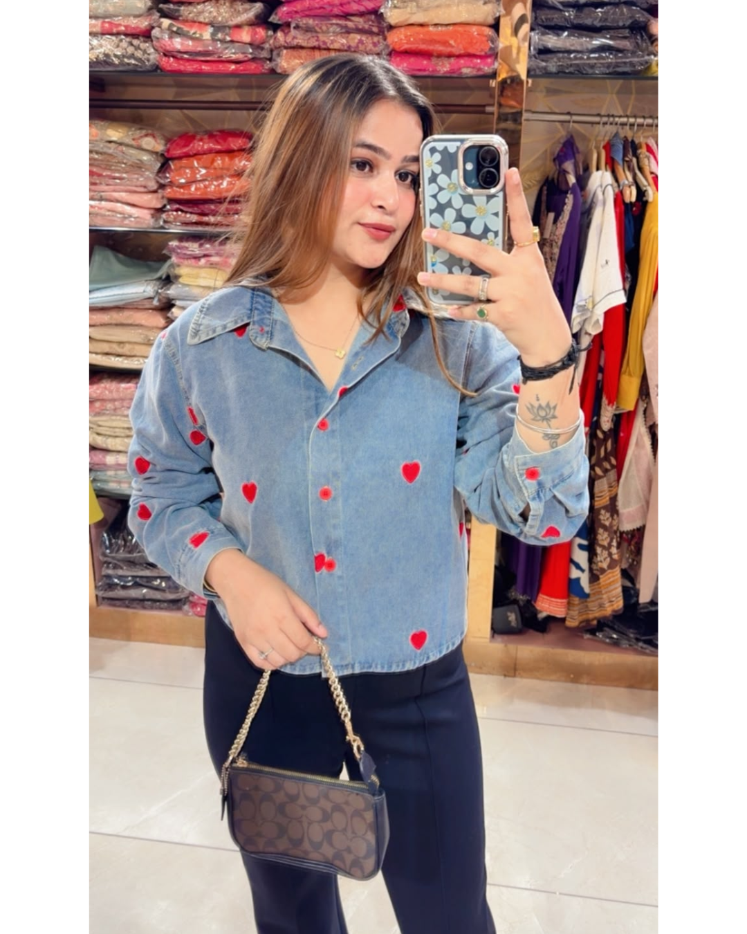 DENIM-HEART SHIRT