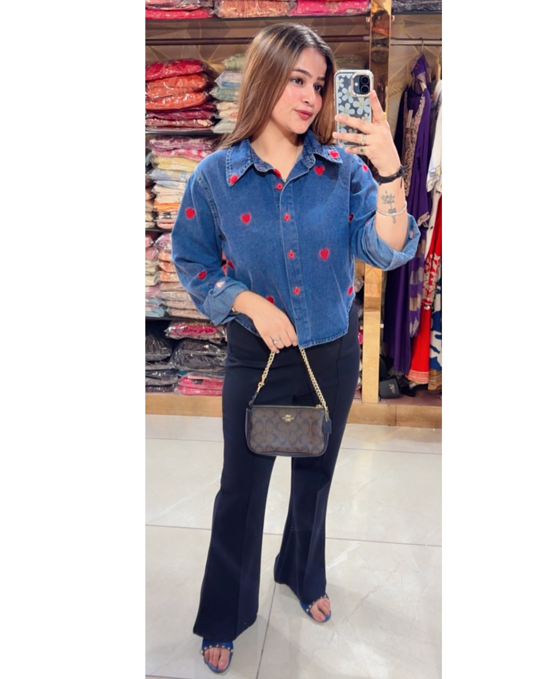 DENIM-HEART SHIRT