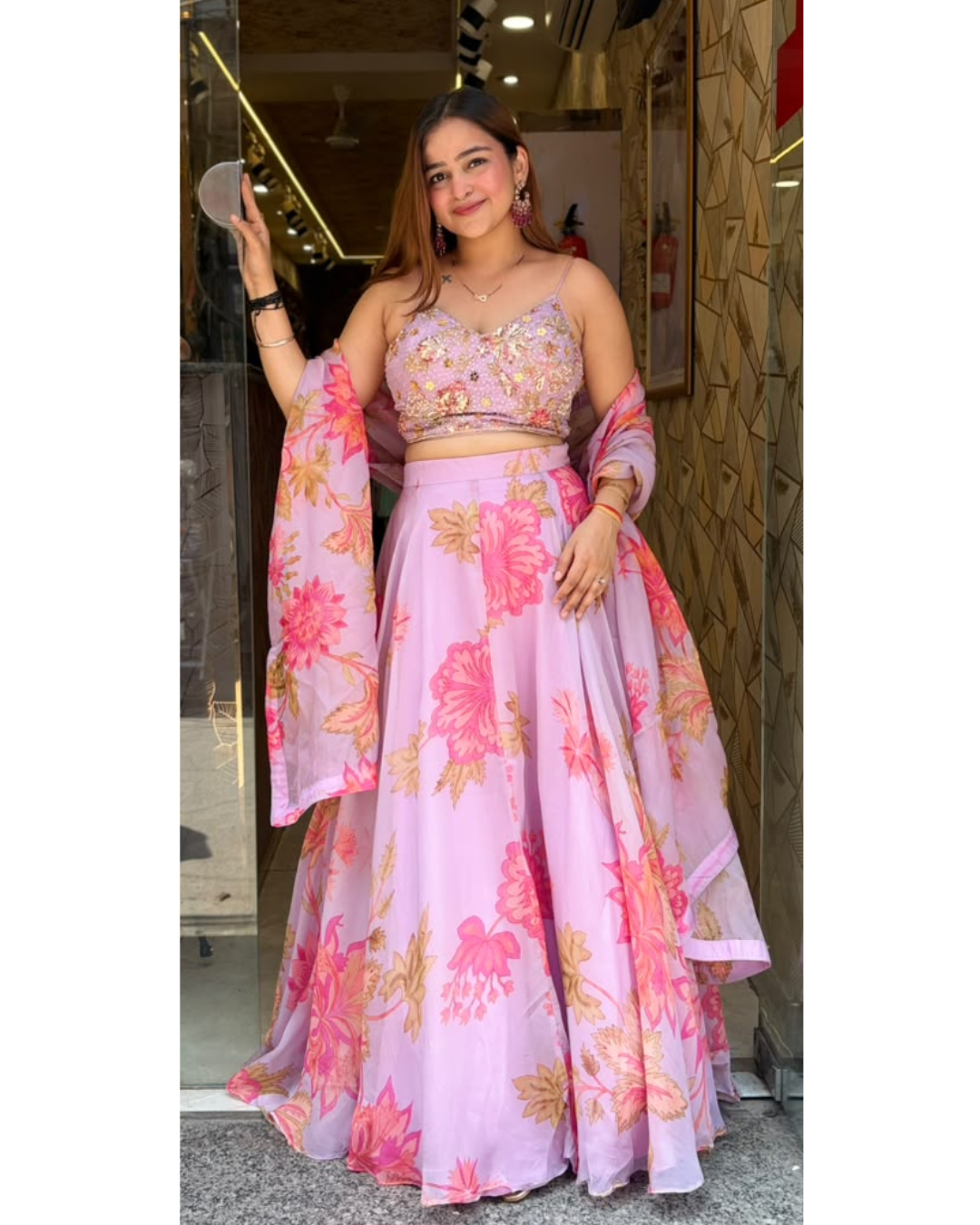 "ISHRA"-FLORAL LEHENGA