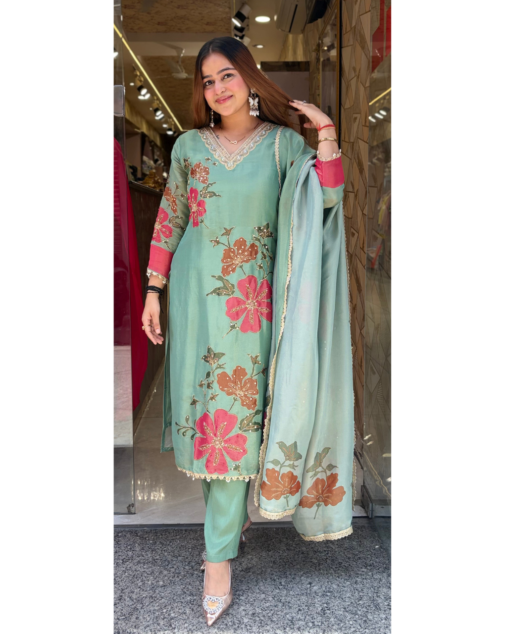 SEEMA-FLORAL SUIT