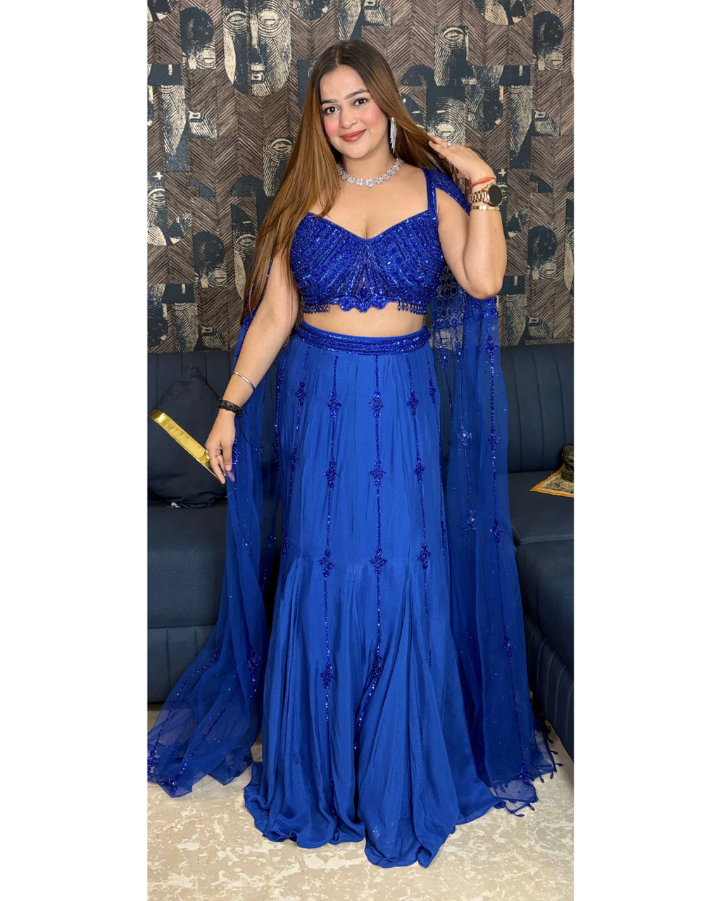 NIA-ELECTRIC BLUE LEHNGA