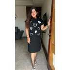 "HAMAIRA"BLACK HEART DRESS