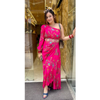 "DRAPE  PINKY DRESS"