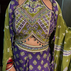 Morni Green Skirt Set