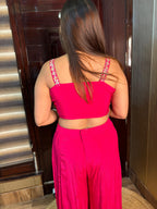 Hasana Short Sleeves Pink designer outfit.