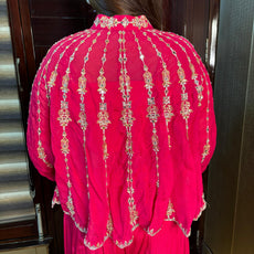 Hasana Short Sleeves Pink designer outfit.