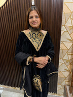 Samya Designer black velvet suit.