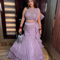 Meera Rosa Gown Lehenga