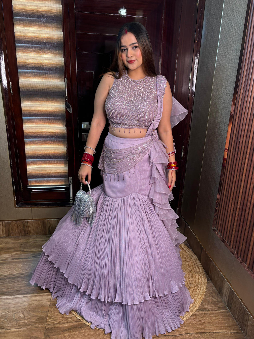 Meera Rosa Gown Lehenga
