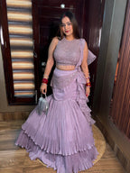 Meera Rosa Gown Lehenga
