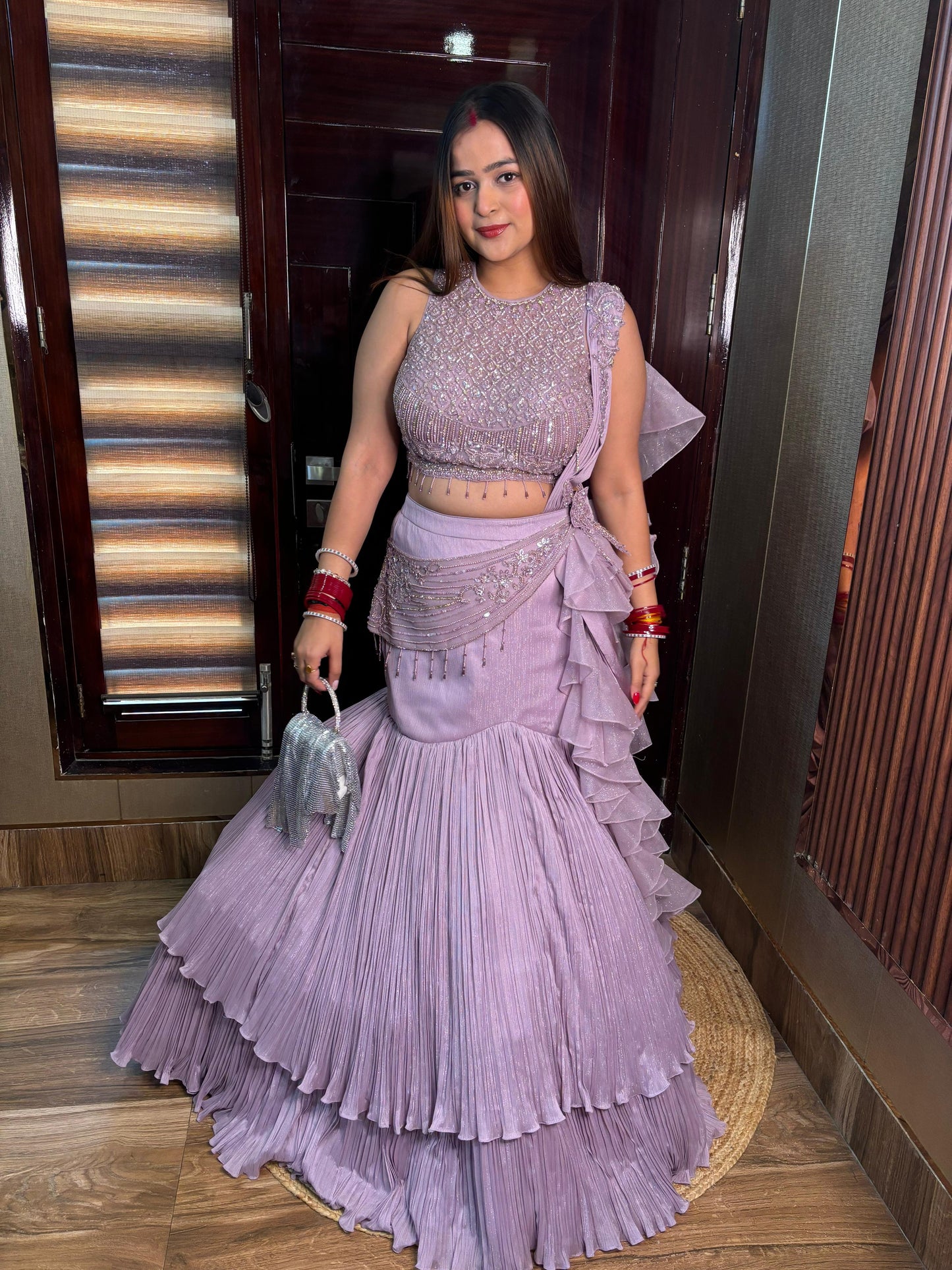 Meera Rosa Gown Lehenga