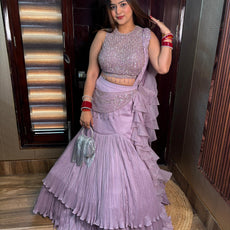 Meera Rosa Gown Lehenga