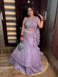 Meera Rosa Gown Lehenga