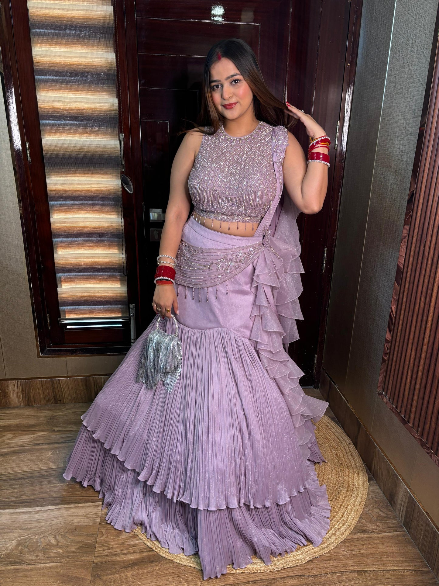 Meera Rosa Gown Lehenga