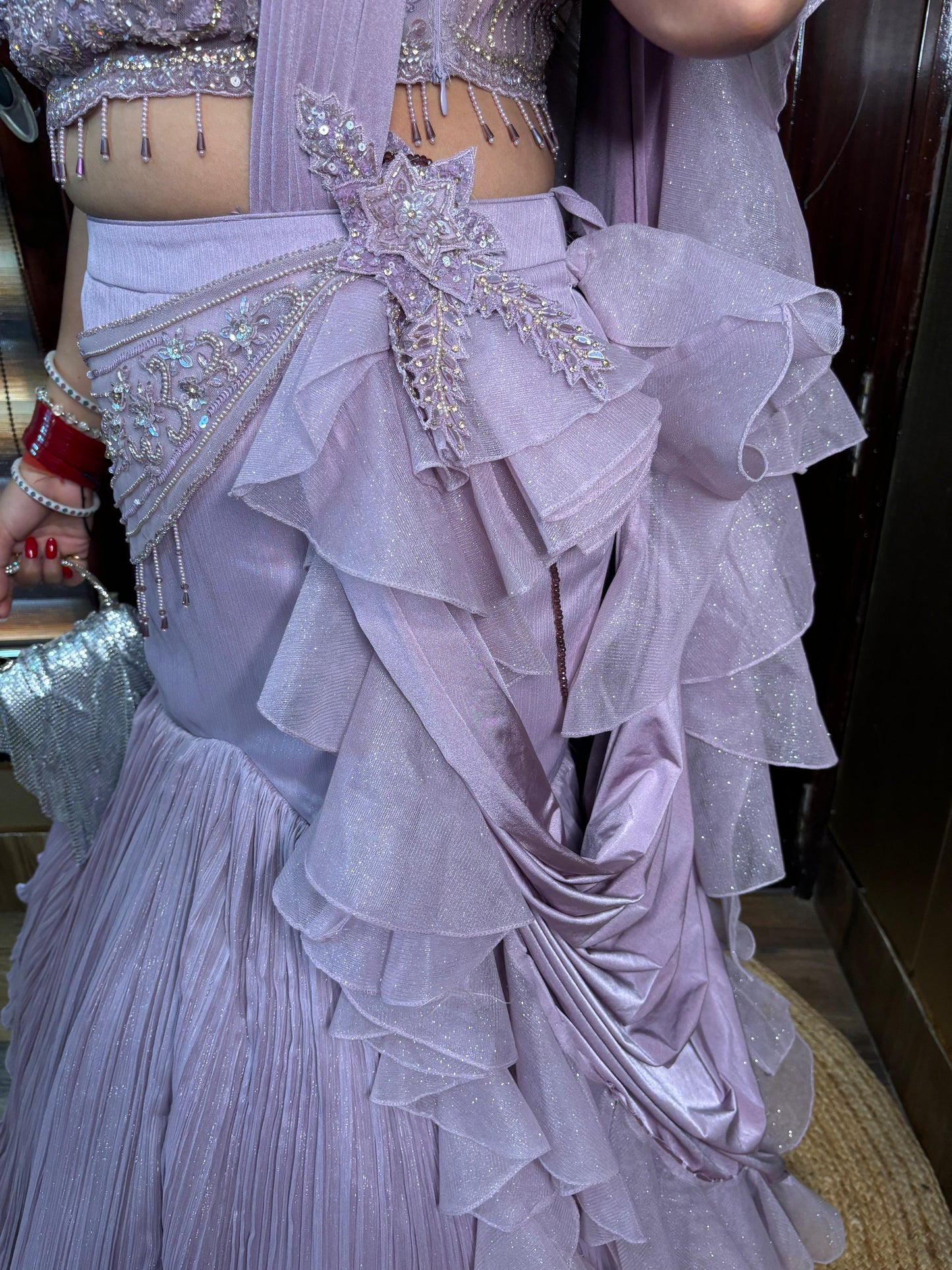 Meera Rosa Gown Lehenga