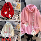 Heart It Up Designer Wollen Top with Scarf