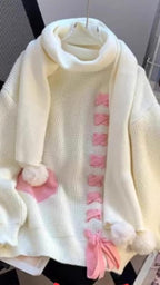 Heart It Up Designer Wollen Top with Scarf