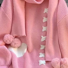 Heart It Up Designer Wollen Top with Scarf