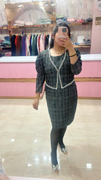 "Hazel" Tweed Dress with Shrug