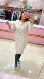 "Hazel" Tweed Dress with Shrug