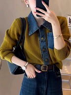 " Wes " Denim Winter Top
