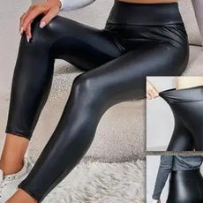 Mettalic Black Leggings