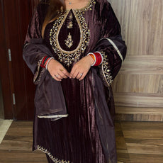 "QUEEN-BEE" 3 pc velvet suit