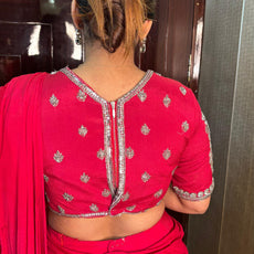 "SABA" DESIGNER RED DRAPE