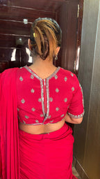"SABA" DESIGNER RED DRAPE