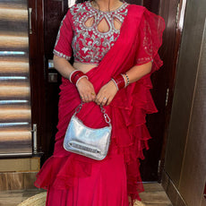 "SABA" DESIGNER RED DRAPE