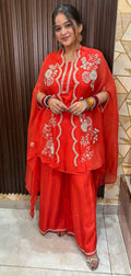 "ASHI" -3 PIECE TANGY ORANGE CAPE SET