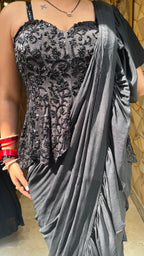 Alfia luxe ruffle saree