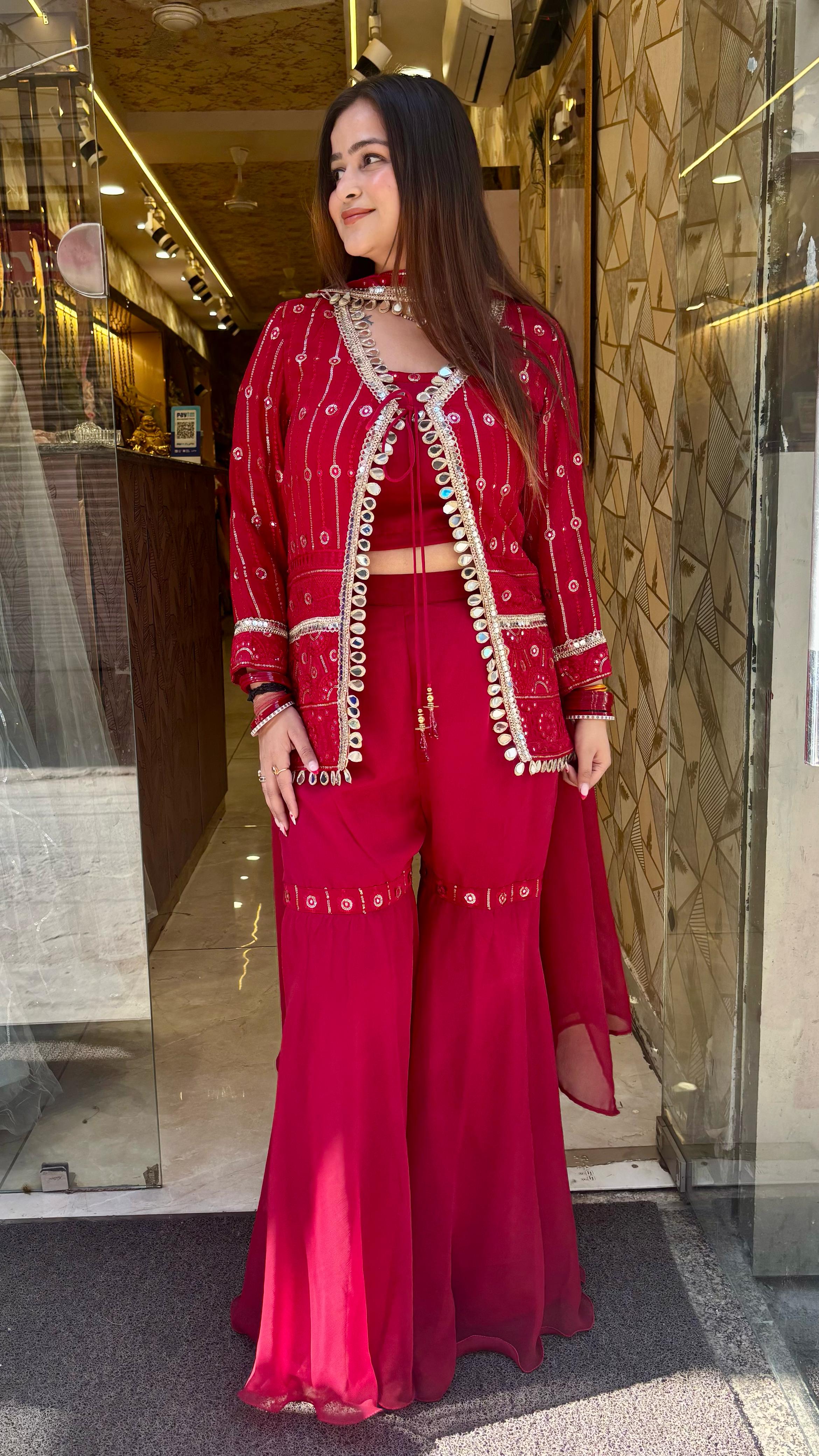 "MAIRA" INDOWESTERN SHARARA COORDS