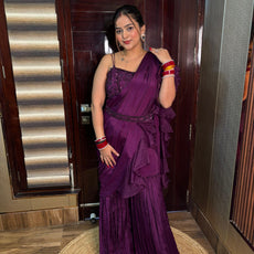 Drama Drape Sharara Saree