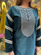Sanam Blu Velvet 3 piece suit