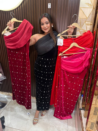 One side shoulder dress