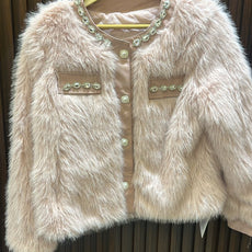 "HAILEE" Designer Fur Jackets with detailing