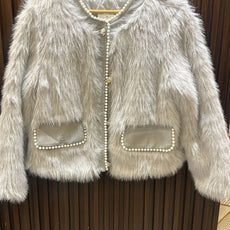 "HAILEE" Designer Fur Jackets with detailing