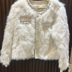 "HAILEE" Designer Fur Jackets with detailing