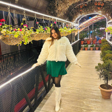 "HAILEE" Designer Fur Jackets with detailing