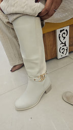 "SRILALA" WHITE BOOTS