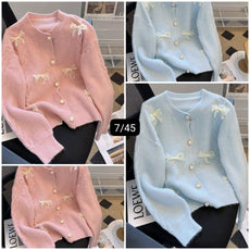 "CALCI" BOW SWEATERS
