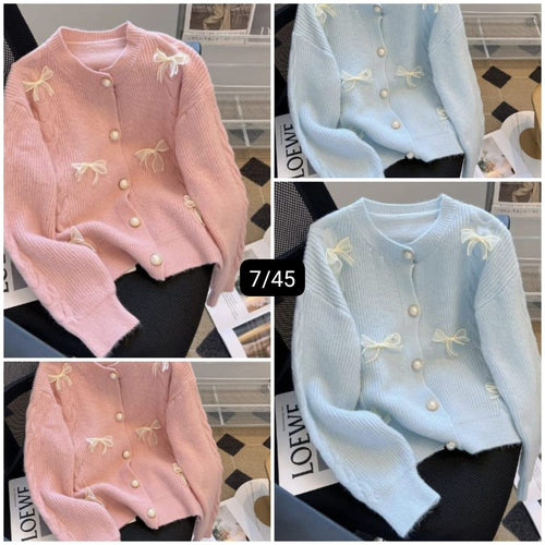 "CALCI" BOW SWEATERS