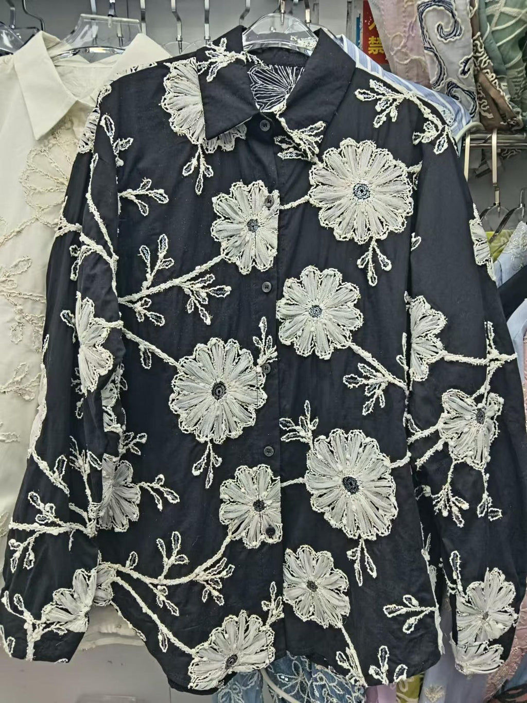 "MARIA" COTTON THREAD SHIRTS
