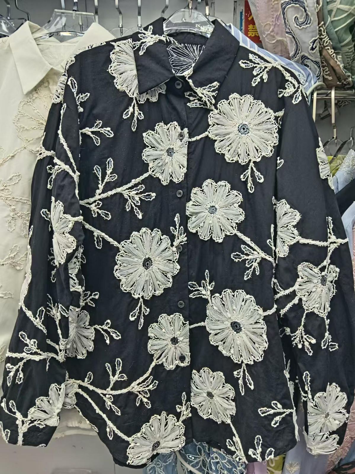 "MARIA" COTTON THREAD SHIRTS