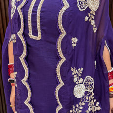 "ASHI" -3 PIECE PURPLE CAPE SET